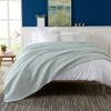 100% Cotton Waffle Weave Bed Blanket | Soft, Breathable, and Lightweight Blanket for All-Season | Perfect for Layering | Brielle Collection (Full/Queen, ICY Blue) view 3