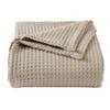 100% Cotton Waffle Weave Bed Blanket | Soft, Breathable, and Lightweight Blanket for All-Season | Perfect for Layering | Brielle Collection (King, Taupe) view 1