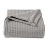100% Cotton Waffle Weave Bed Blanket | Soft, Breathable, and Lightweight Blanket for All-Season | Perfect for Layering | Brielle Collection (Full/Queen, Light Grey) view 1