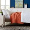 100% Cotton Waffle Weave Bed Blanket | Soft, Breathable, and Lightweight Blanket for All-Season | Perfect for Layering | Brielle Collection (Full/Queen, Burnt Orange) view 4