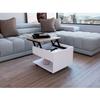 Babel Lift Top Coffee Table, Casters, One Shelf view 2