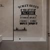 If You Lift It Up, Pull It Down If It Runs Out Replace It - Bathroom Rules Vinyl Wall Art Sticker Decal Home Rest Room Comfort Room Signage Ladies Gentlemen Toilet Room Reminders Size (20x18 inch) view 2