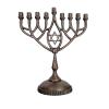 Adonai Hardware 12 Inch Hanukkah Menorah Pure Solid Brass Candle Stand - Oil Rubbed Bronze view 1