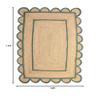 Gautam International Scallop Pattern Jute Bohemian Area Rug (9'x12', Green) view 2