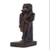 A unique ancient Egyptian statue of Anubis Jackal God of afterlife and mummification standing with jackal head and human body. Handmade in Egypt from Basalt stone view 2