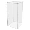 Clear Acrylic 12" x 12 x 19 Tall Display Box No Lid Hollow Pedestal 5 Sided Display Trinkets Flower Dust Cover Bin Collectible Items Elevated Multi Use Showcase No Assembly by Marketing Holders view 1