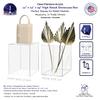 Clear Acrylic 12" x 12 x 19 Tall Display Box No Lid Hollow Pedestal 5 Sided Display Trinkets Flower Dust Cover Bin Collectible Items Elevated Multi Use Showcase No Assembly by Marketing Holders view 3