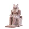 Amazing statue of the Jackal God Anubis sitting on a throne Replica Altar statue handmade in Egypt from Granite stone- heavy masterpiece. view 2