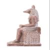 Amazing statue of the Jackal God Anubis sitting on a throne Replica Altar statue handmade in Egypt from Granite stone- heavy masterpiece. view 3