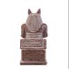 Amazing statue of the Jackal God Anubis sitting on a throne Replica Altar statue handmade in Egypt from Granite stone- heavy masterpiece. view 4