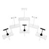 6 Tier Acrylic Display Stairs - Size: 3" x 6" x 10 1/4" H Rectangular Platform- Stairway Riser. view 3