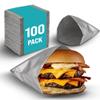 Aluminum Foil Hamburger Bags, Grease-Resistant, 100 Pack view 1