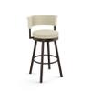 Amisco Rosco 30.75" Bar Height Swivel Stool - Cream Boucl Polyester/Dark Brown Metal view 1