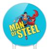 Acrylic Superman The Man of Steel Cake Topper Party Decoration for Wedding Anniversary Birthday Graduation view 3