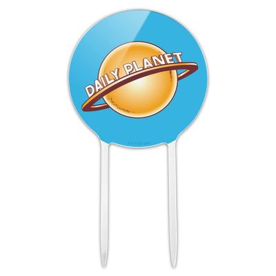 Acrylic Superman Daily Planet Cake Topper Party Decoration for Wedding Anniversary Birthday Graduation