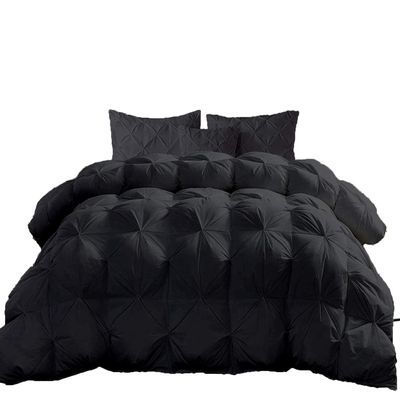 Jackson Hole Home Divine Design 1500-TC Pinch Pleated Down Alternative Comforter Twin Size 68 x 86 Inches 1pc Comforter & 2 pcs Pillow Covers, 700 GSM & All Side Corner Tabs 100% Egyptian Cotton