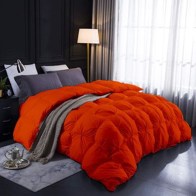 Divine Design 1500-TC Pinch Pleated Down Alternative Comforter Eastern King Size 118 x 110 Inches 1pc Comforter & 2 pcs Pillow Covers, 700 GSM & All Side Corner Tabs 100% Egyptian Cotton
