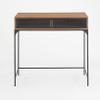 The Lakeside Collection Industrial Farmhouse Style Desk with Storage - Walnut view 1