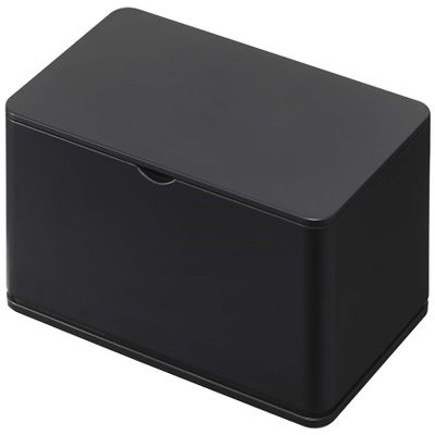 Yamazaki Industries 5579 Wet Wipes Case, Rectangle, Black, Approx. W 6.3 x D 3.9 x H 2.4 inches (16 x 10 x 6 cm), Smart Smart Paper Stopper Included