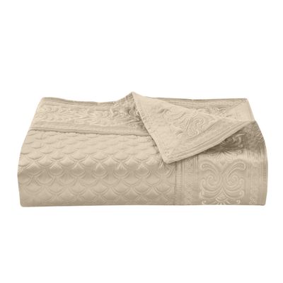 Five Queens Court Lincoln Full/Queen Coverlet, Pearl, 90X90