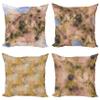 Ambesonne Watercolor Throw Pillow Cushion Case Pack of 4, Abstract Grunge Style Pattern of Modern Blots Trippy Effect Style, Modern Accent Double-Sided Digital Printing, 18", Sand Brown Pale Salmon view 1