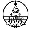 Badger Steel USA - Christmas Tree Monogram - Metal Wall Art - 18" X 18" - Black view 2