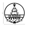 Badger Steel USA - Christmas Tree Monogram - Metal Wall Art - 18" X 18" - Black view 3