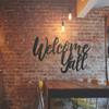 Badger Steel USA - Welcome Y'all - Metal Wall Art - 24" X 12" - Black view 1