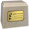 Doves Themed Mist Gray Promise Cremation Urn for Ashes with Personalization - Cultured Marble Urn - 200 Cubic Inch Capacity for a Person Weighing Up to 200 Pounds view 1
