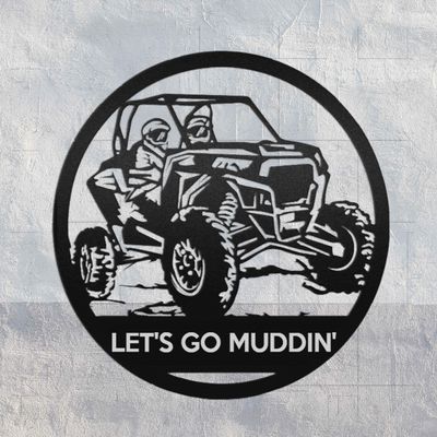 Badger Steel USA - UTV Monogram - Metal Wall Art - 24" X 24" - Black