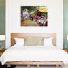 Fine Art Canvas Lunch at Caf Fontaine Canvas Wall Decor by Artist John Haskins for Living Room, Bedroom, Bathroom, Kitchen, Office, Bar, Dining & Guest Room - Ready to Hang - 20 in x 15 in view 3