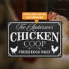 Chico Creek Signs Personalized Chicken Coop Sign Fresh Eggs Daily Custom Family Name Farmhouse Dcor Metal Outdoor Sign 12x18 112180084001 view 2