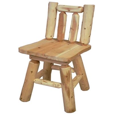 Furniture Barn USA White Cedar Log Bar Height Bar Stool