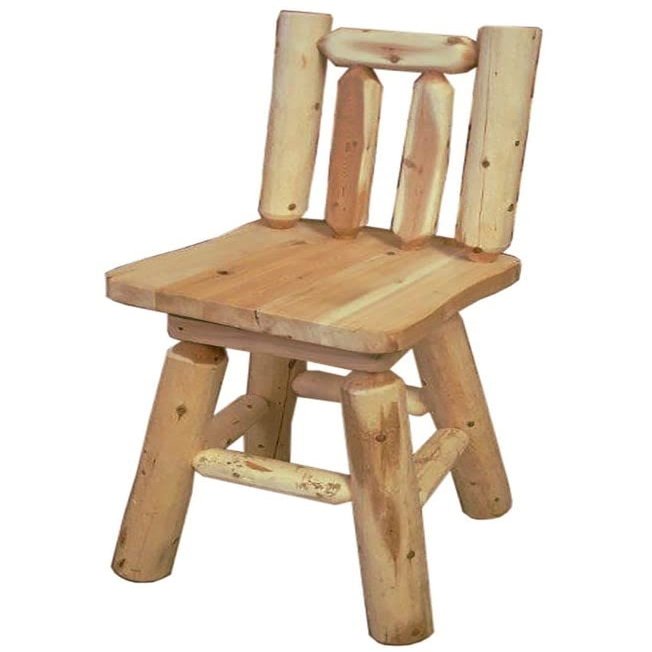Furniture Barn USA White Cedar Log Bar Height Bar Stool