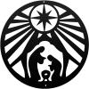 Badger Steel USA - Nativity Scene - Metal Wall Art - 24" X 24" - Black view 2