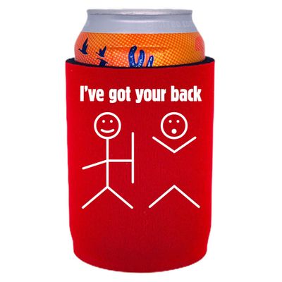 I've Got Your Back Full Bottom Can Coolie (Red)