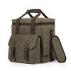 LEGACY - a Picnic Time Brand - Weekender Distressed Waxed Canvas 6 Bottle Insulated Wine Bag, Soft Cooler Wine Tote Bag, Wine Picnic Bag, (Khaki Green) view 1