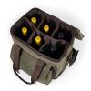 LEGACY - a Picnic Time Brand - Weekender Distressed Waxed Canvas 6 Bottle Insulated Wine Bag, Soft Cooler Wine Tote Bag, Wine Picnic Bag, (Khaki Green) view 3