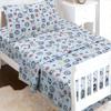 100 Cotton 3 Piece Toddler Sheet Set, Soft Breathable Crib Bedding Set for Boys Includes a Flat Sheet, a Fitted Sheet, a Pillowcase, MVP Sports #32 #24 Basketball Baseball Football view 1