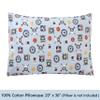 100 Cotton 3 Piece Toddler Sheet Set, Soft Breathable Crib Bedding Set for Boys Includes a Flat Sheet, a Fitted Sheet, a Pillowcase, MVP Sports #32 #24 Basketball Baseball Football view 4