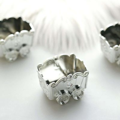Efavormart 12 Pack | Silver Chariot Party Favor Gift Boxes, Candy Treat Containers - 2.5"x2"