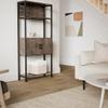 Best Choice Products 4-Tier Bookshelf, Tall Bookcase, Wood Storage Cabinet for Living Room, Bedroom, Entryway, Home Office w/Cabinet, Enclosed Storage, Shelf Space, Metal Sturdy Frame - Dark Walnut view 2