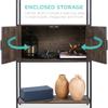 Best Choice Products 4-Tier Bookshelf, Tall Bookcase, Wood Storage Cabinet for Living Room, Bedroom, Entryway, Home Office w/Cabinet, Enclosed Storage, Shelf Space, Metal Sturdy Frame - Dark Walnut view 4