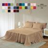 King Size 4-Piece Sheet Set 600 Thread Count Premium Soft Combed Cotton Bed Sheets fits up to 28-32 inch Deep Pocket (Solid, Taupe) view 2