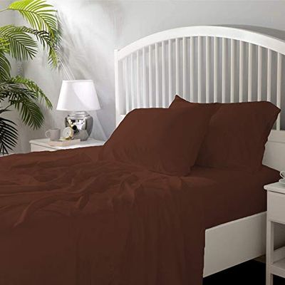 600-Series Egyption Cotton 6-Piece Bedding Comforter Set (Comforter + Duvet Cover + 1 Flat Sheet + Fitted Sheet (16" Deep Pocket) + 2 Pillow Cases), Oversized King Size, Burgundy (Maroon)