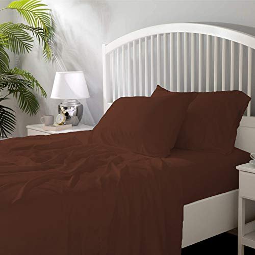 600-Series Egyption Cotton 6-Piece Bedding Comforter Set (Comforter + Duvet Cover + 1 Flat Sheet + Fitted Sheet (16" Deep Pocket) + 2 Pillow Cases), Oversized King Size, Burgundy (Maroon)