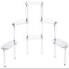 6 Tier Acrylic Display Stairs - Size: 3" x 6" x 10 1/4" H Oval Platform- Stairway Riser. view 1