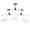 6 Tier Acrylic Display Stairs - Size: 3" x 6" x 10 1/4" H Oval Platform- Stairway Riser. view 2