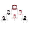 6 Tier Acrylic Display Stairs - Size: 3" x 6" x 10 1/4" H Oval Platform- Stairway Riser. view 3