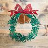 Holiday Christmas Wreath Metal Art Steel Decor Door Hanger (18") view 1